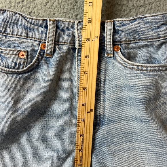 MNG Mango Havana Jeans Women's Size 1 Raw Hem Button closure Cropped - Picture 11 of 12